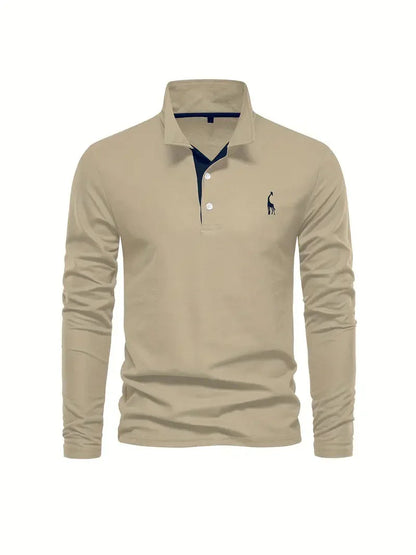 Polo à manches longues motif girafe