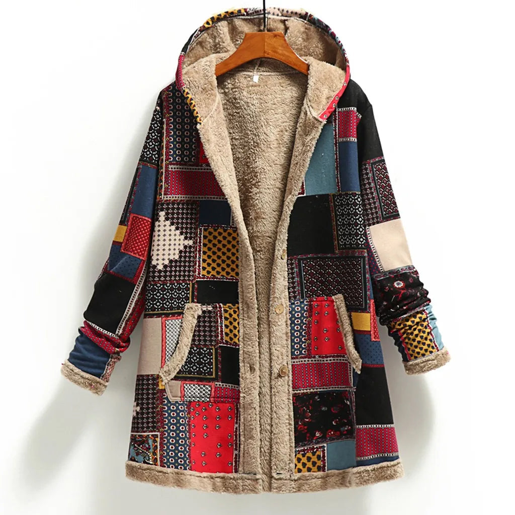 Veste polaire douce avec patchwork