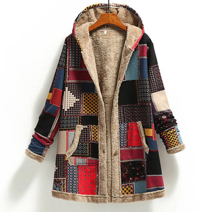 Veste polaire douce avec patchwork