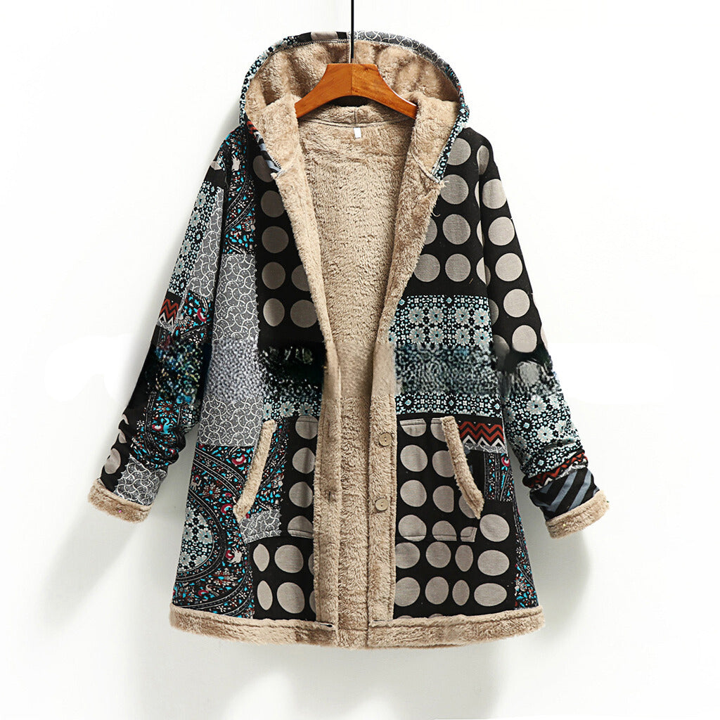 Veste polaire douce avec patchwork
