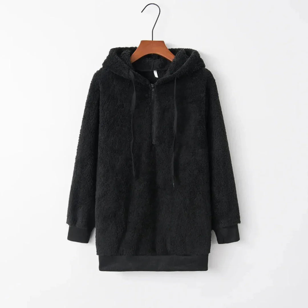 Sweat à capuche oversize en polaire Sherpa, chaud et confortable