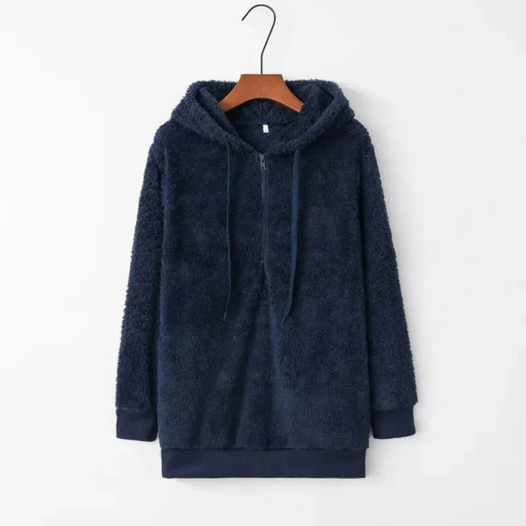 Sweat à capuche oversize en polaire Sherpa, chaud et confortable