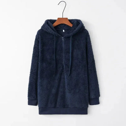 Sweat à capuche oversize en polaire Sherpa, chaud et confortable