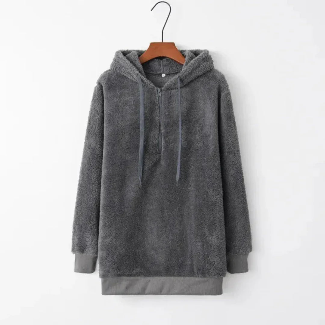 Sweat à capuche oversize en polaire Sherpa, chaud et confortable