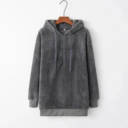 Sweat à capuche oversize en polaire Sherpa, chaud et confortable