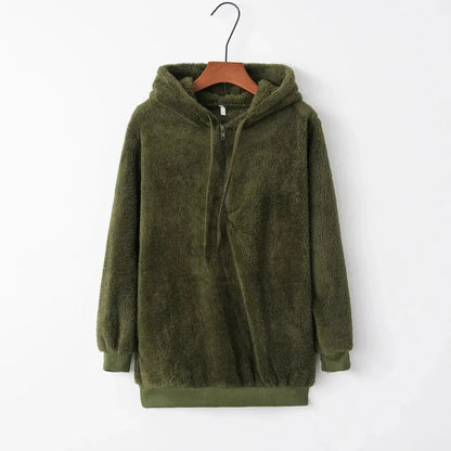 Sweat à capuche oversize en polaire Sherpa, chaud et confortable