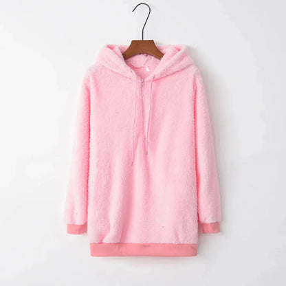 Sweat à capuche oversize en polaire Sherpa, chaud et confortable