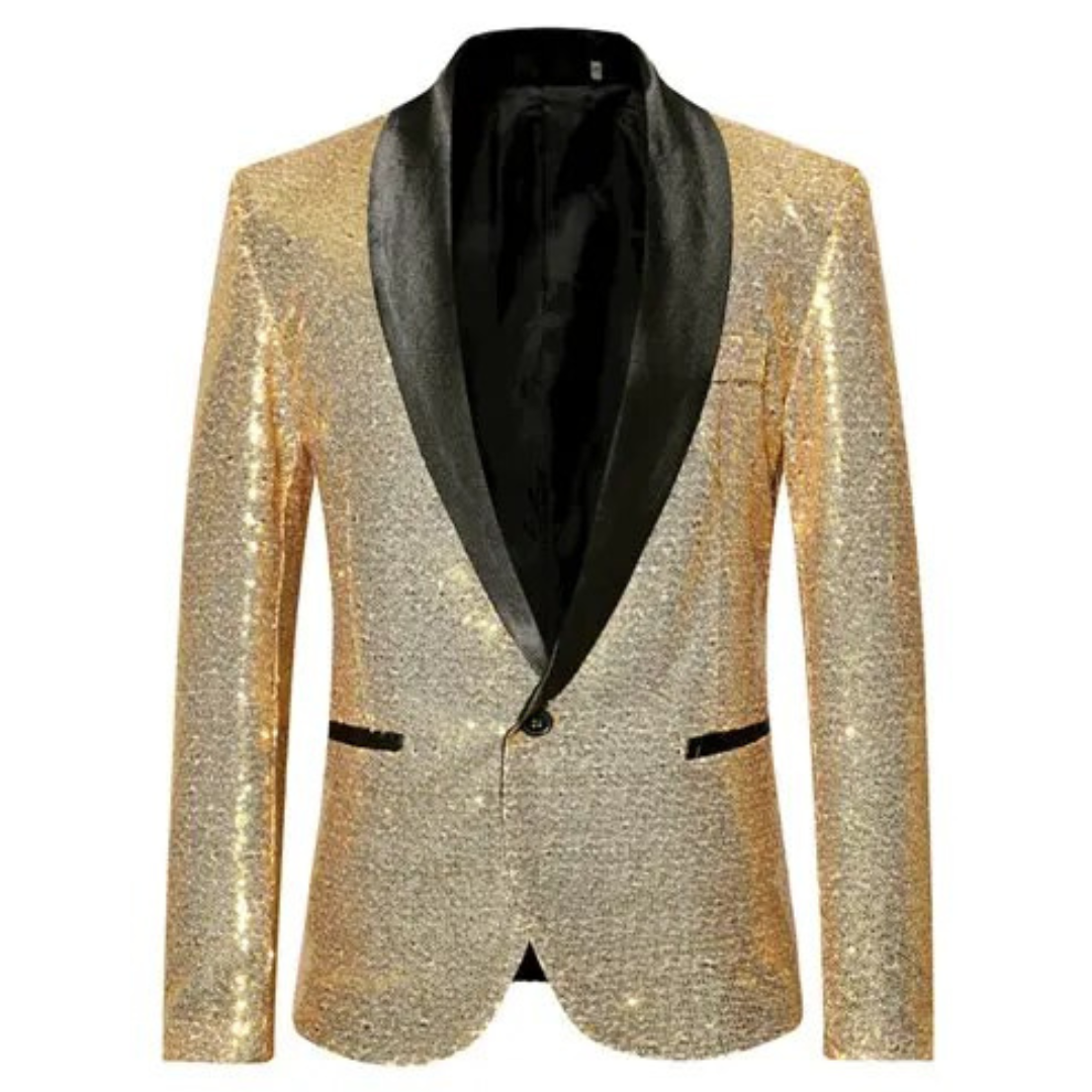 Blazer à paillettes pour homme, élégant pour soirée