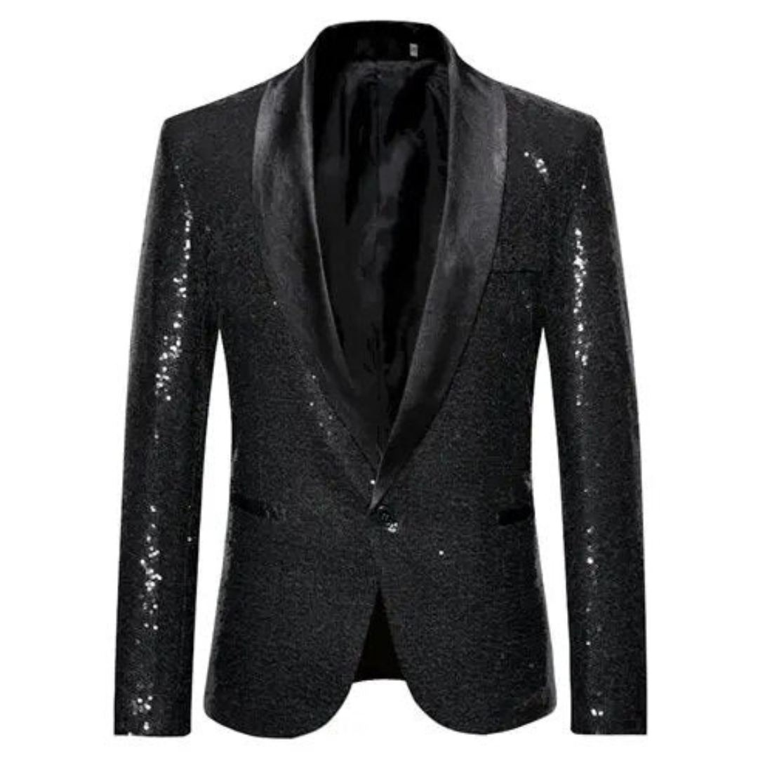 Blazer à paillettes pour homme, élégant pour soirée