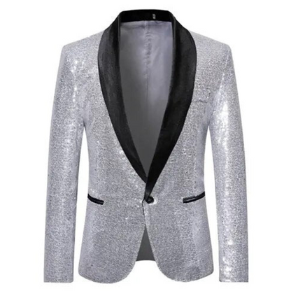 Blazer à paillettes pour homme, élégant pour soirée