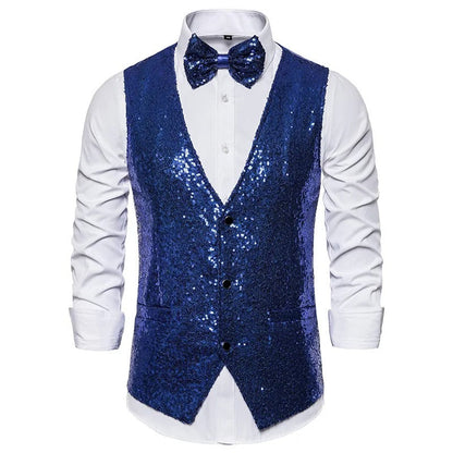 Gilet pailleté homme soirée élégante