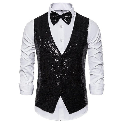 Gilet pailleté homme soirée élégante