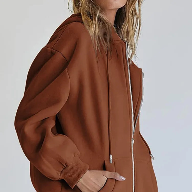 Veste sweat à capuche zippée classique