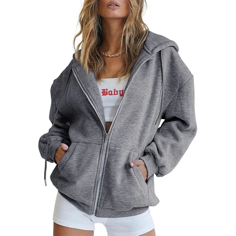 Veste sweat à capuche zippée classique