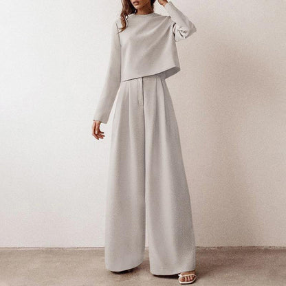Ensemble pantalon et haut à manches longues pour femme