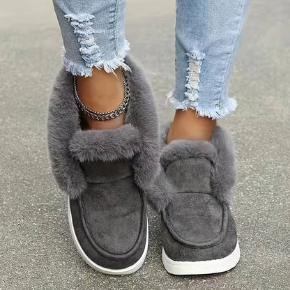 Bottes d'hiver chaudes en velours pour femme