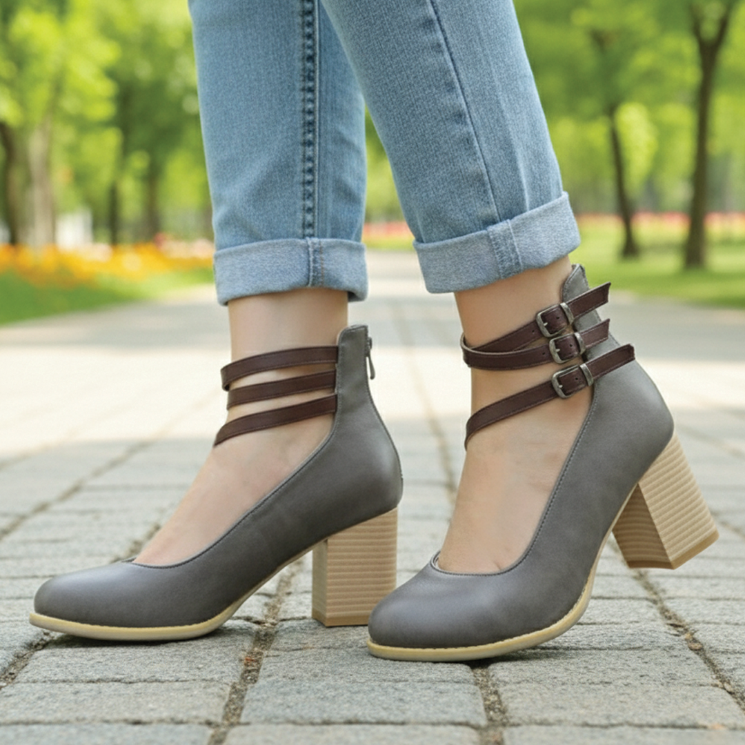 Bottines élégantes à talon carré