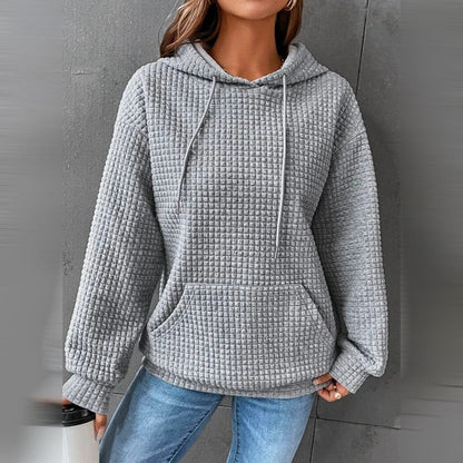 Sweat-shirt à capuche femme chaud hiver classique
