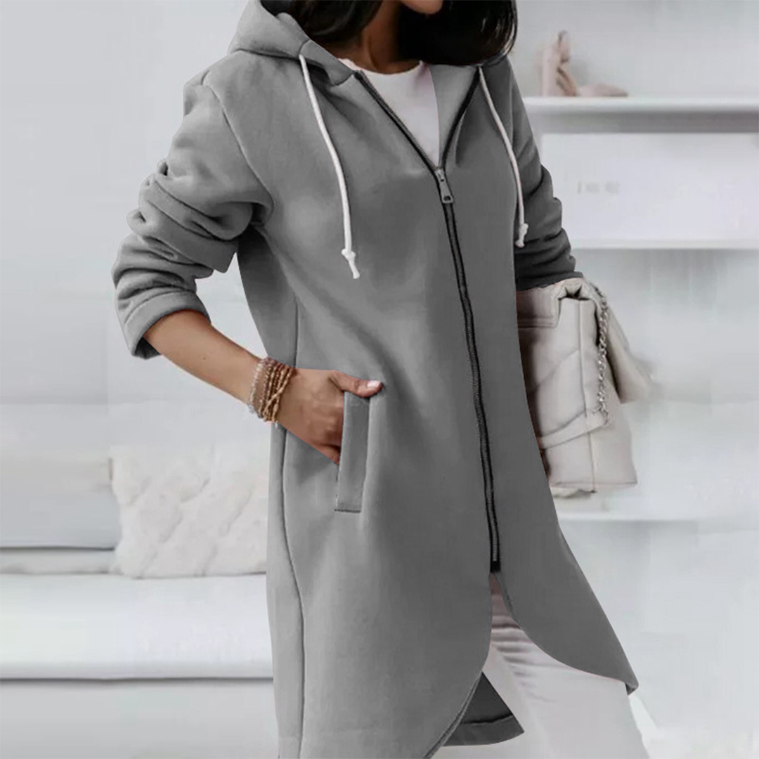 Parka long à capuche femme moderne