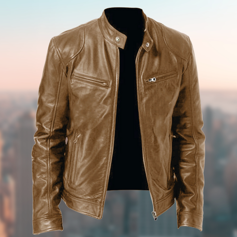 Blouson en cuir élégant pour homme qualité supérieure