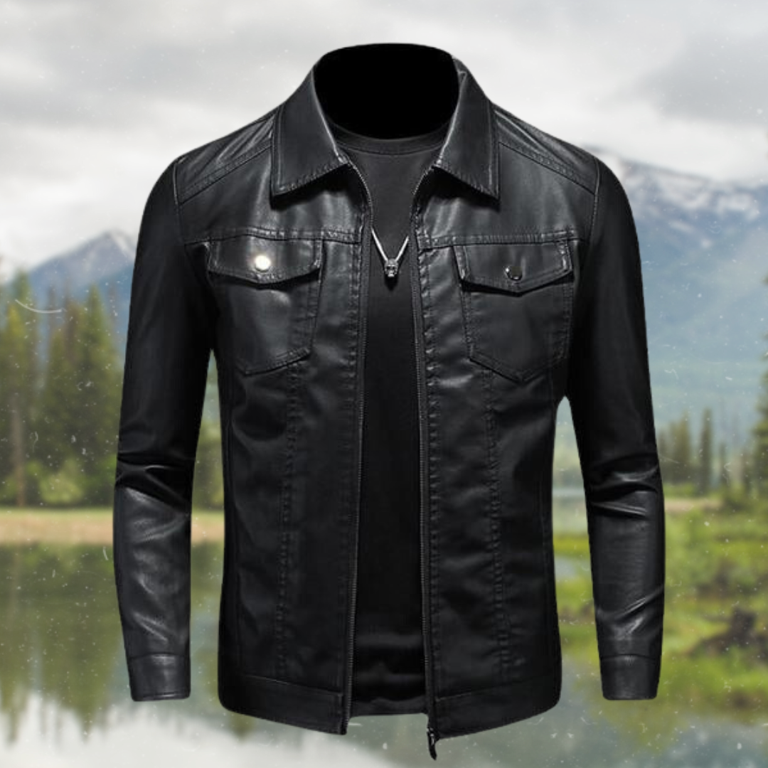 Blouson en cuir tendance au style moderne