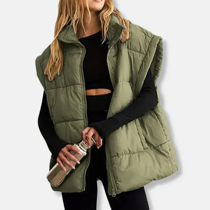 Gilet matelassé élégant pour femme longueur hanches