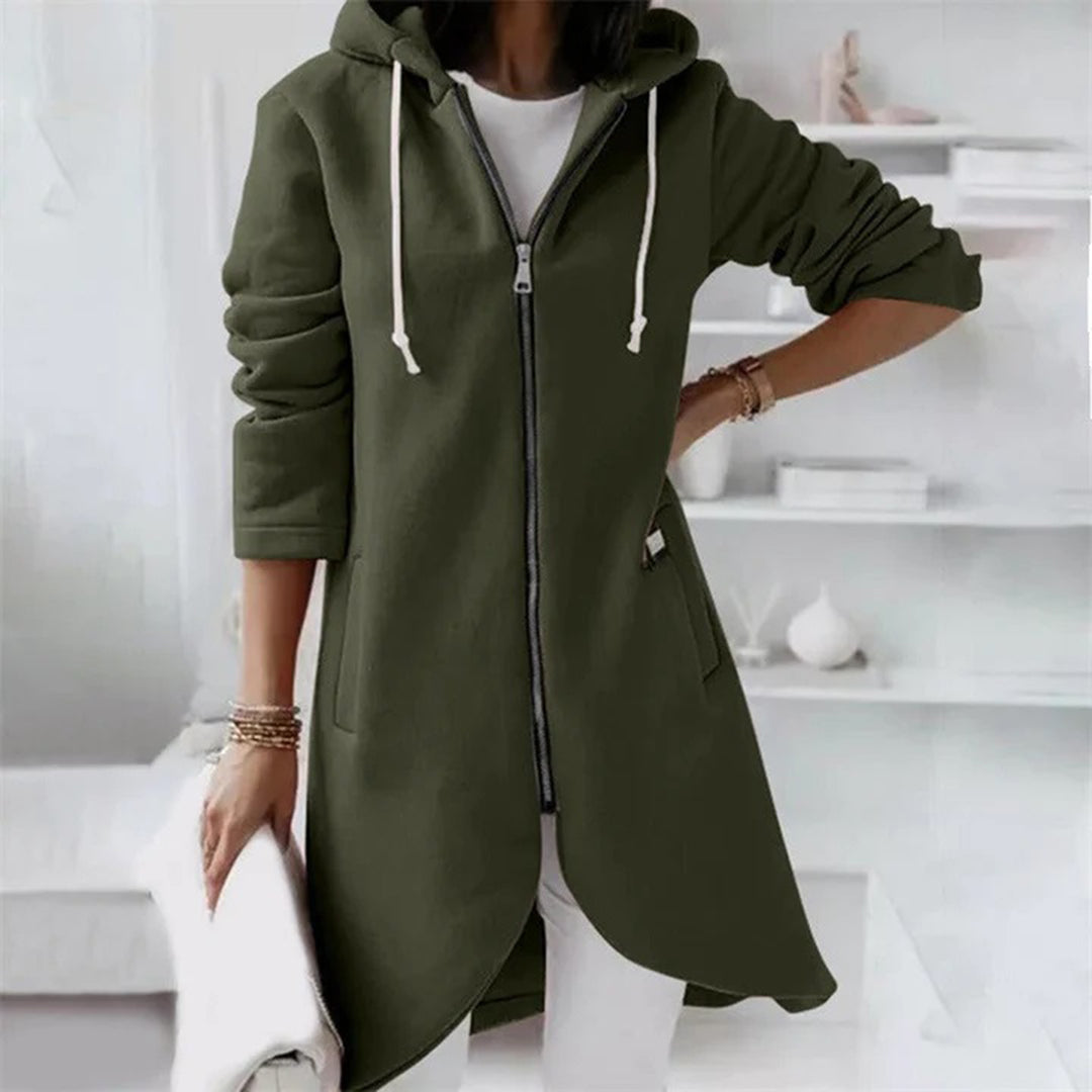 Parka long à capuche femme moderne