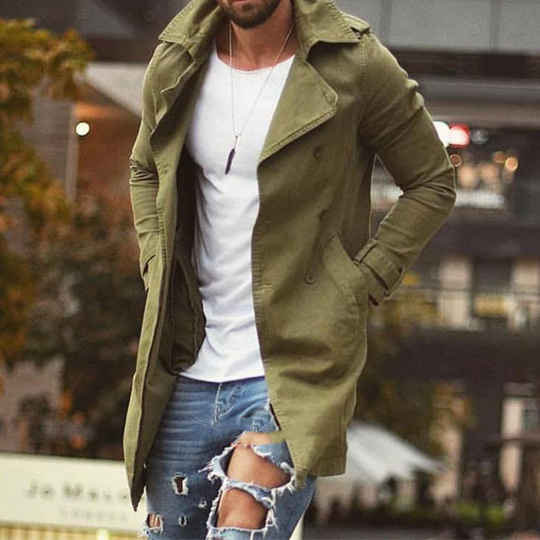 Veste d'hiver longue élégante pour homme