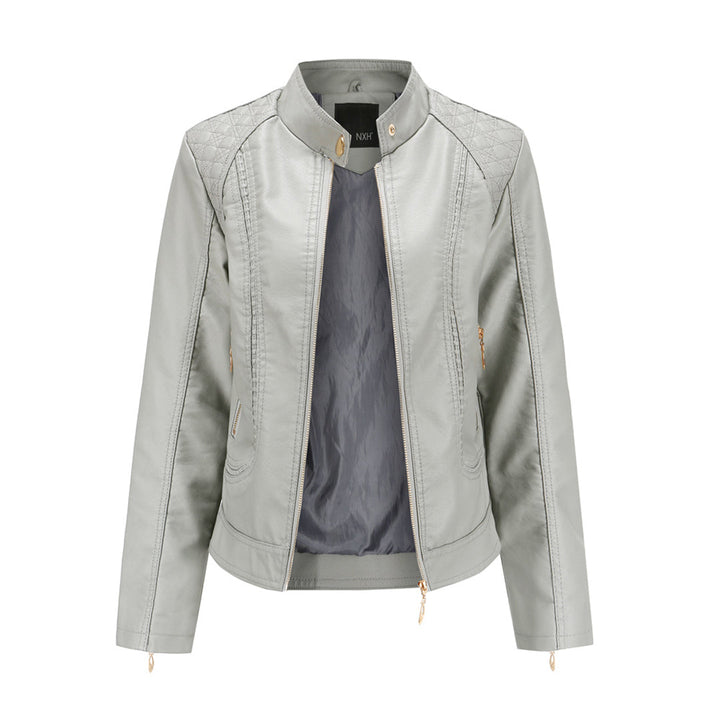 Blouson en cuir pour homme style motard automne