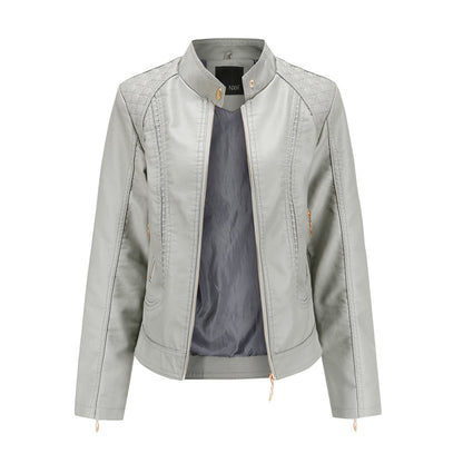 Blouson en cuir femme élégant noir Protection du cuir