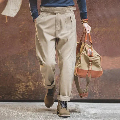 Pantalon rétro pour hommes Coupe ample Décontracté