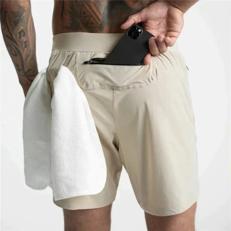 Short de sport léger pour homme avec cordon de serrage