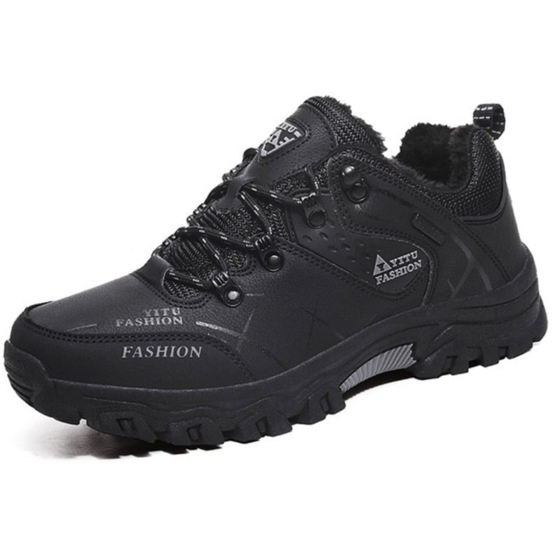 Bottes d'hiver pour hommes imperméables en cuir