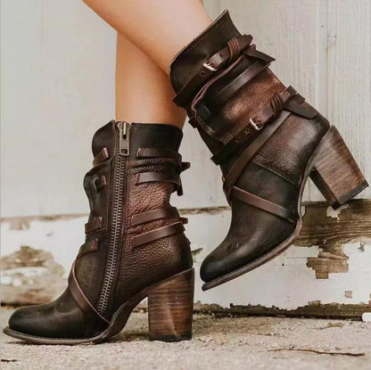 Bottes en cuir élégantes pour femmes