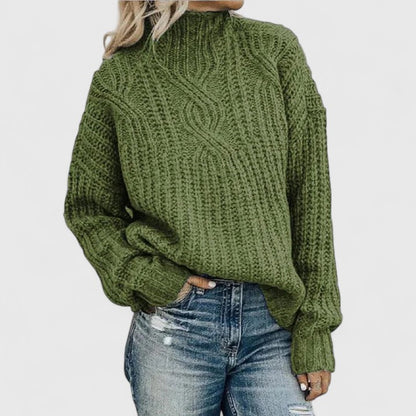 Pull Femme Hiver Manches Longues Côtelé Moderne