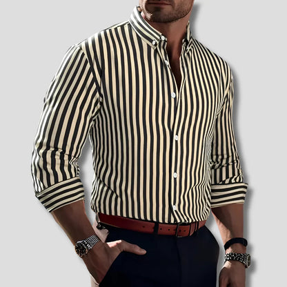 Chemise rayée en coton pour homme