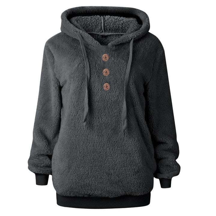 Sweat-shirt polaire à capuche doux pour femme