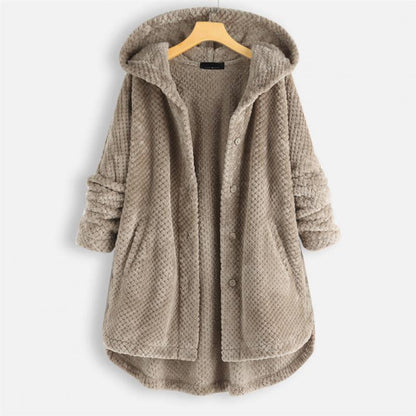 Veste polaire femme douce à capuche