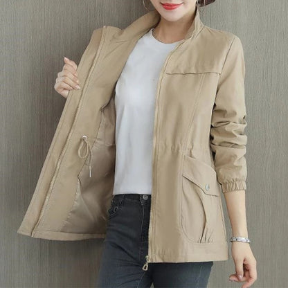 Veste mi-saison col montant pour femme