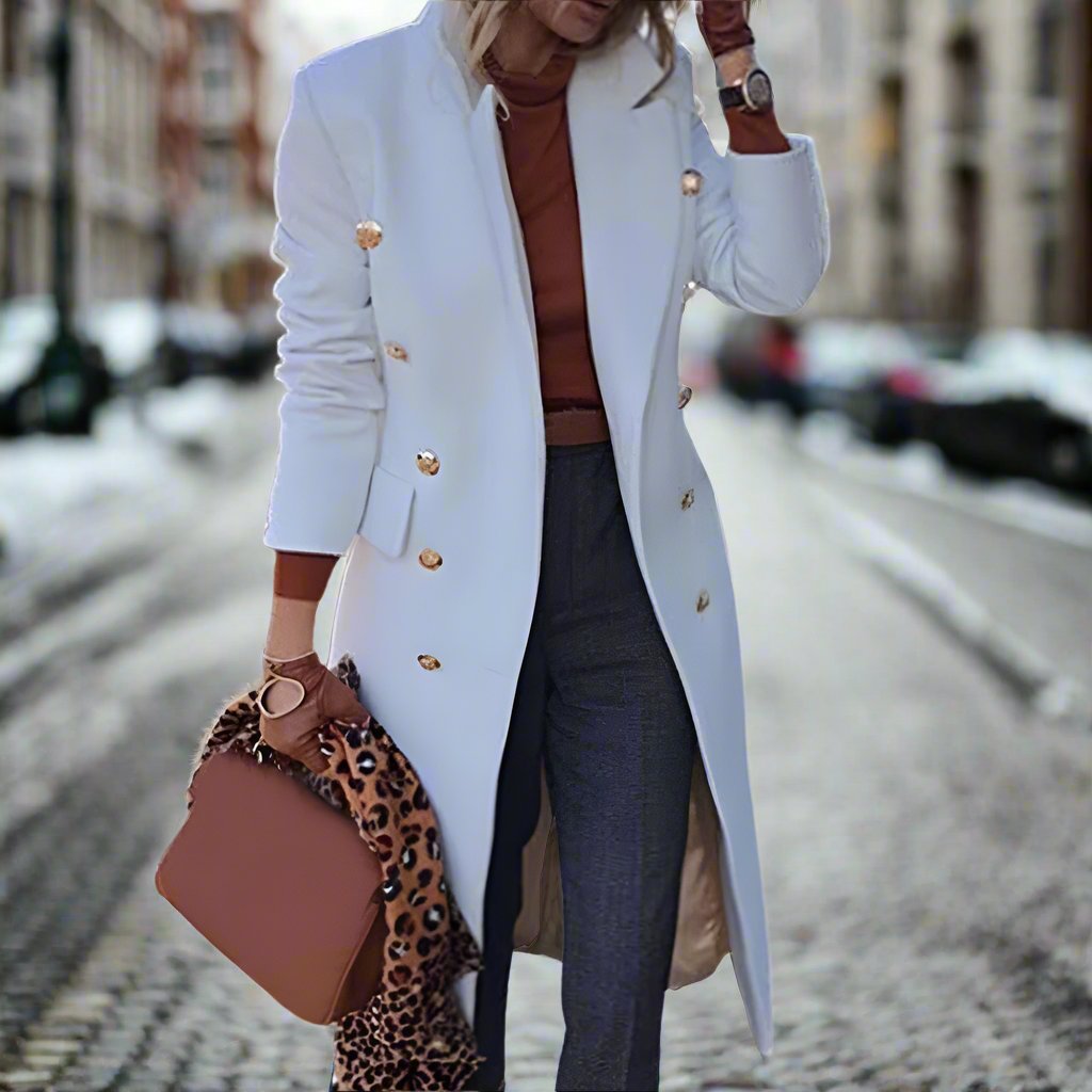 Trench-coat long élégant femme classique