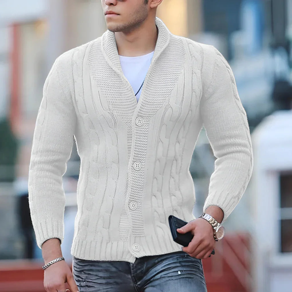 Pull tricoté classique chaud pour hommes