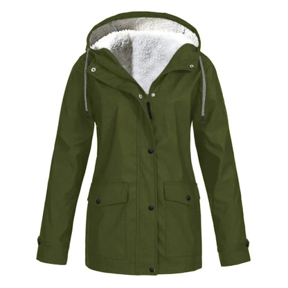 Veste de pluie élégante pour femme, chaude
