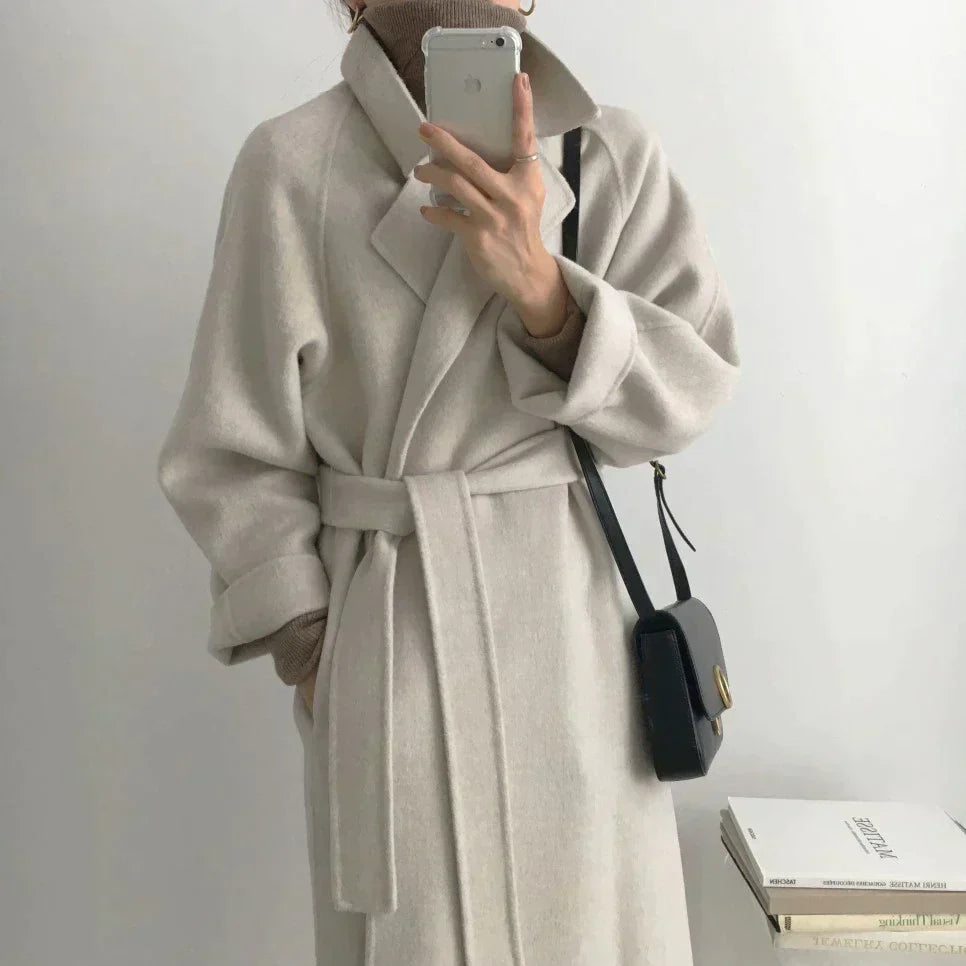 Stilvolle Winterjacke Frauen Klassisch Lang - IdealeKleiden