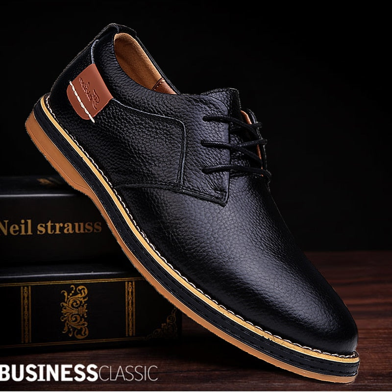 Elegante Herrenschuhe Oxford Leder Qualität - IdealeKleiden