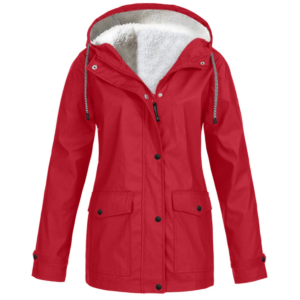 Veste d'extérieur imperméable doublée chaude