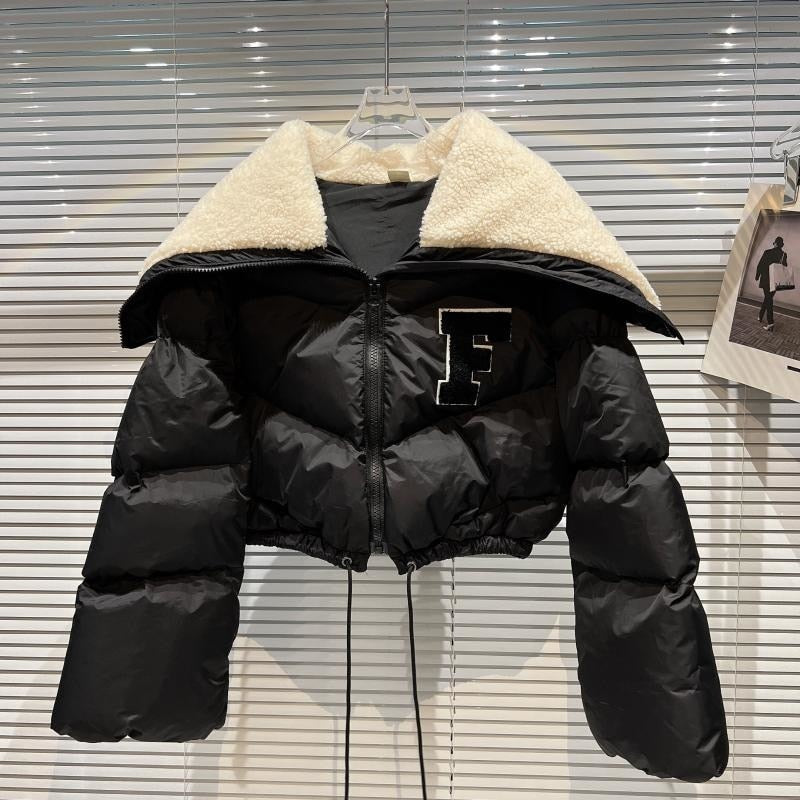 Blouson court style parka rétro pour femme