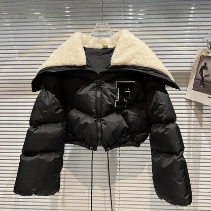 Blouson court style parka rétro pour femme