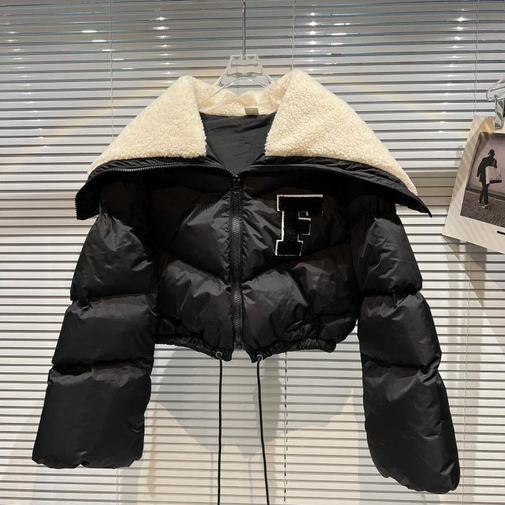Blouson court style parka rétro pour femme