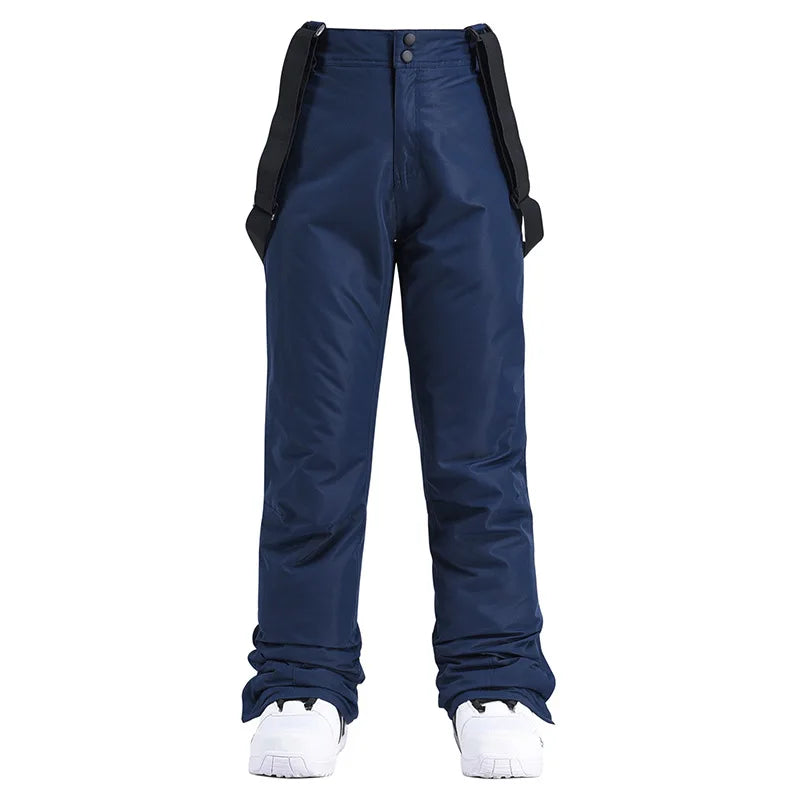 Pantalon de ski unisexe d'hiver à bretelles