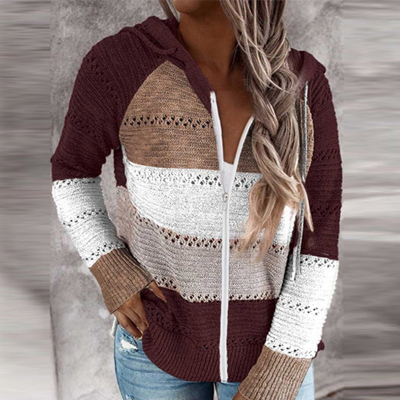 Gilet à capuche stylé pour femme